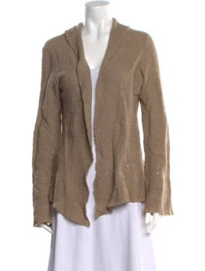 Pre-owned Lainey Keogh Cashmere Open Front Sweater In Neutral