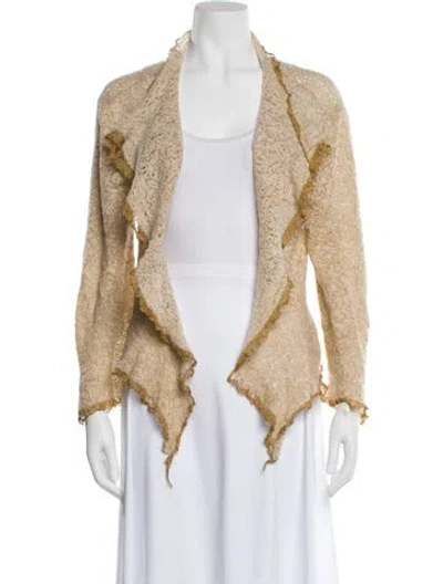 Pre-owned Lainey Keogh Cashmere Open Front Sweater In Neutral