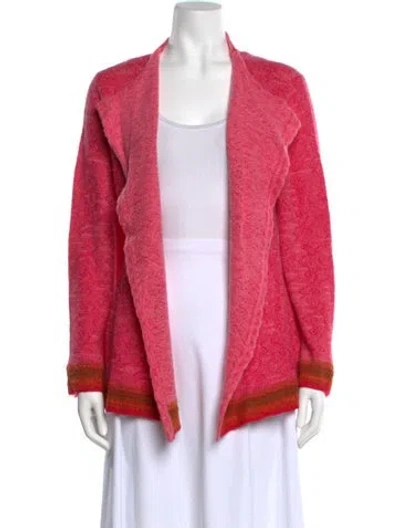 Pre-owned Lainey Keogh Cashmere Open Front Sweater In Pink