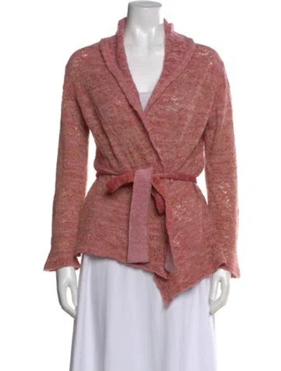 Pre-owned Lainey Keogh Cashmere Patterned Sweater In Pink