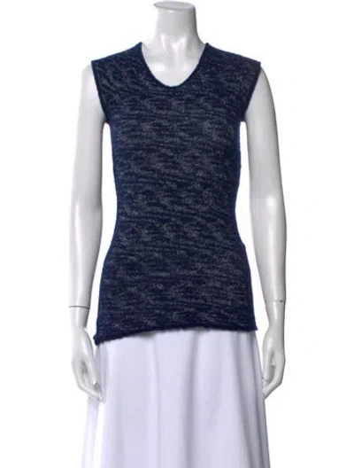 Pre-owned Lainey Keogh Cashmere Printed Sweater In Blue