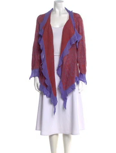 Pre-owned Lainey Keogh Cashmere Printed Sweater In Purple