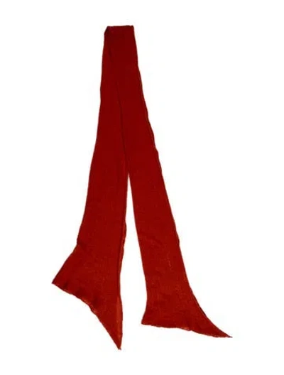 Pre-owned Lainey Keogh Cashmere Scarf In Orange