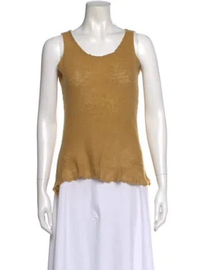 Pre-owned Lainey Keogh Cashmere Scoop Neck Sweater In Neutral