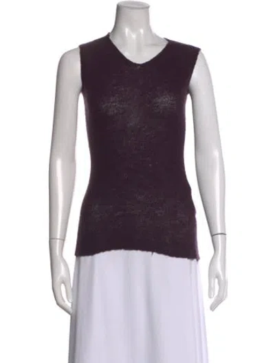Pre-owned Lainey Keogh Cashmere V-neck Top In Purple