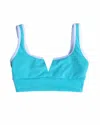 Lainsnow Women's V Cut Kiawah Top In Stormy Seas In Blue