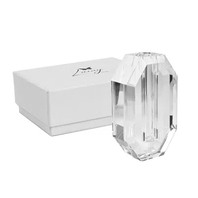 Lainy Home 6" Octagon Crystal Vase In Transparent
