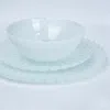 Lainy Home Azure Alabaster Dinnerware,soup Bowl, Pack Of 4, Clear