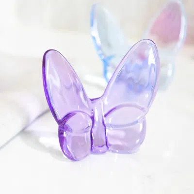 LAINY HOME LE MARIPOSA CRYSTAL BUTTERFLY FIGURINE IN PURPLE
