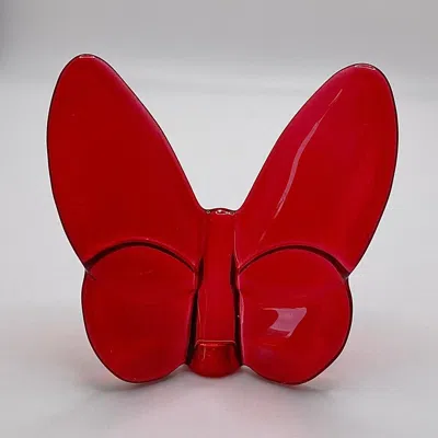 Lainy Home Le Mariposa Crystal Butterfly Figurine In Red
