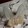 Lainy Home Le Mariposa Crystal Butterfly Figurine In Silver/gold Ombré