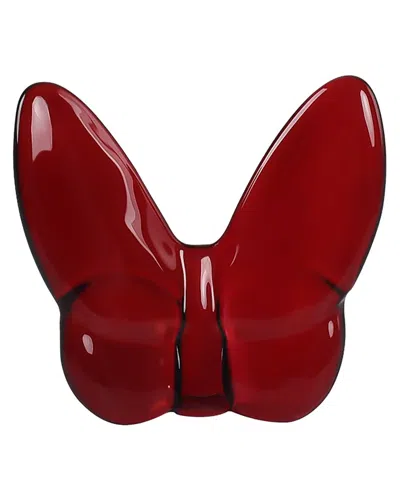 Lainy Home Le Mariposa Exclusive Crystal Butterfly Home Decor In Red