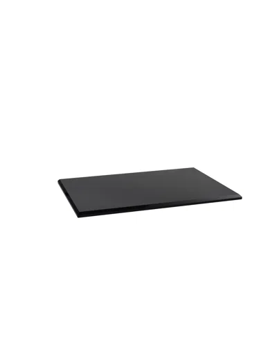 Lainy Home Modern Solid Crystal Tray, 14'' X 10'' In Black