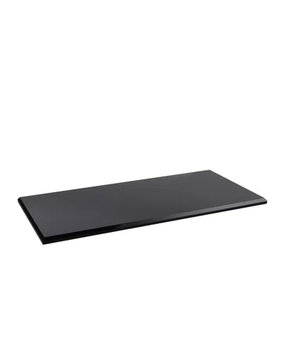 Lainy Home Modern Solid Crystal Tray, 20" X 10" In Black