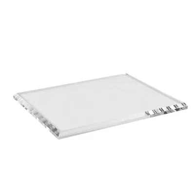 Lainy Home Modern Solid Crystal Tray In 8.5x11 In White