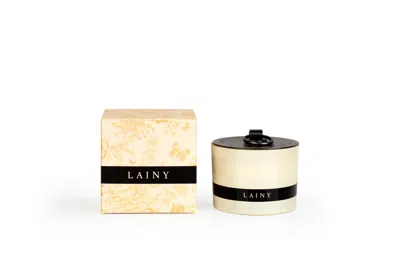Lainy Home Vanilla Amber Scent 3-wick Scented Candle With Zinc Alloy Lid - 12.35 oz In Neutral