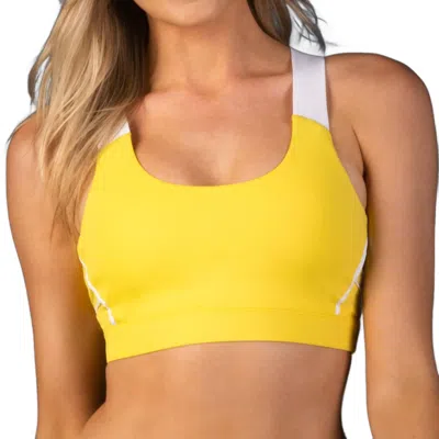 Laird All Day Sports Bra In Illuminating-white In Multi