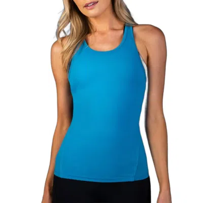 Laird Fitted Workout Tank Top In Horizon Blue