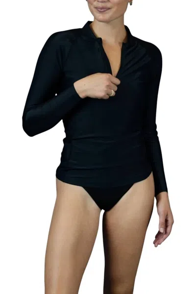 Laird Half Zipper Sun & Rashguard In Black