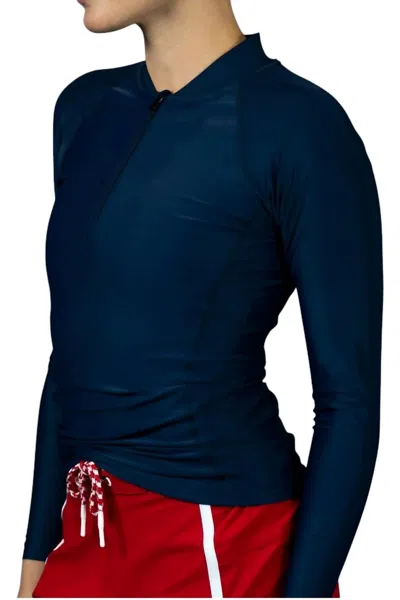 Laird Half Zipper Sun & Rashguard In Navy In Blue