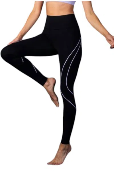 Laird High-waist Sculpting Leggings In Black-lavender In Multi