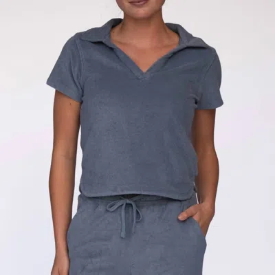 Laird Terry Cloth Polo Shirt In Mirage In Multi