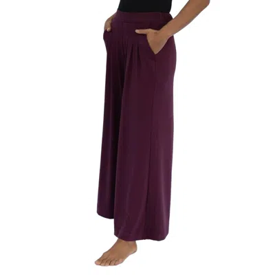 Laird Women's Cotton Blend Palazzo Pant In Aubergine In Purple