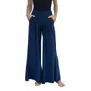 Laird Women's Cotton Blend Palazzo Pant In Navy In Blue