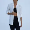 Laird Double Gauze Button Down Shirt In White In White