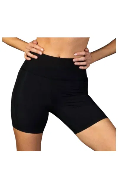 Laird Women's High-waist Sculpting Bike Shorts With Pockets In Black
