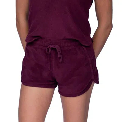 Laird Women's Terry Cloth Shorts In Aubergine In Purple