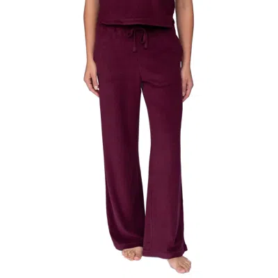 Laird Women's Terry Cloth Wide-leg Pants In Aubergine In Purple