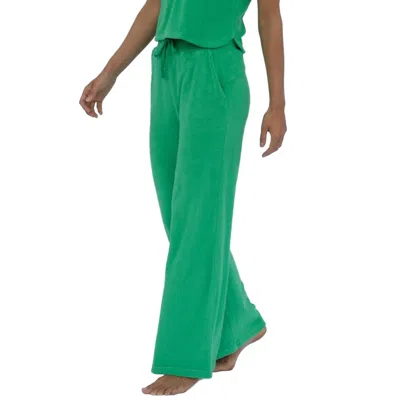 Laird Women's Terry Cloth Wide-leg Pants In Bright Green
