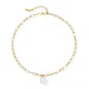 Lait & Lune Women's Ryna Link Chain Pearl Necklace - 18k Gold Vermeil In Gold