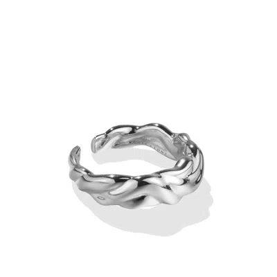 Lait & Lune Women's Silver Mica Ring - Rhodium Vermeil