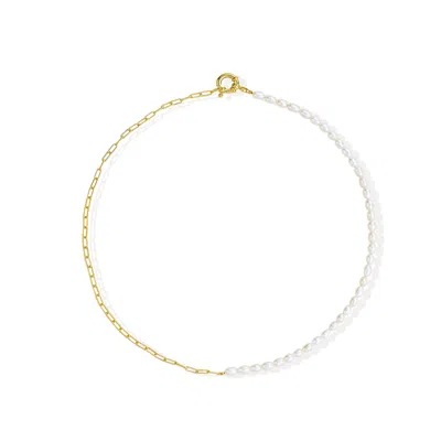 Lait & Lune Women's Sonette Pearl Necklace - 18k Gold Vermeil