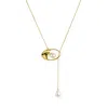 Lait & Lune Women's Talise Pearl Lariat Necklace - 18k Gold Vermeil In Gold
