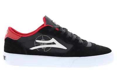 Pre-owned Lakai Men's  Cambridge Public Enemy Sneakers In Black/red