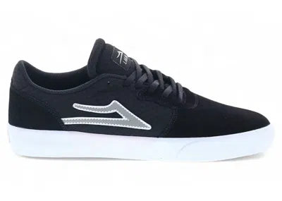 Pre-owned Lakai Men's  Cardiff Suede Sneakers In Black/grey/white In Multi
