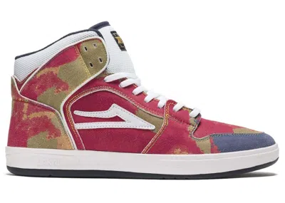 Pre-owned Lakai Men's  Telford Suede Sneakers In Red/blue/white