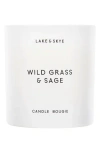 Lake & Skye Wild Grass & Sage Candle In White