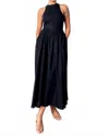 Lakeyo Jaz Maxi Dress In Black In Blue