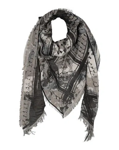 Lala Berlin Woman Scarf Lead Size - Viscose, Wool, Modal In Grey