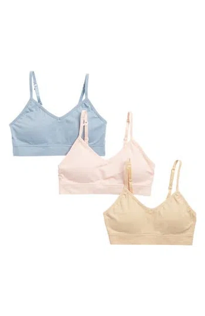 Lala Kids' Assorted 3-pack Willow Seamless Bras In Multi