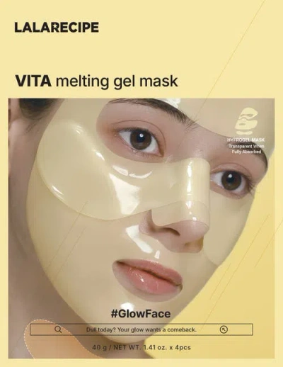 Lala Recipe Vita Melting Gel Mask Set Of 4 In Yellow