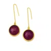 Lala Salama Women's Black Glass Droplet Earrings - Aubergine In Black