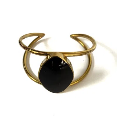 Lala Salama Women's Black / Gold Wema Black Bangle In Multi