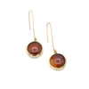 Lala Salama Women's Glass Droplet Earrings - Brown In Brown