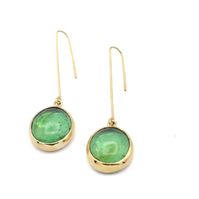 Lala Salama Women's Glass Droplet Earrings - Green