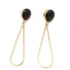 Lala Salama Women's Glass Teardrop Earrings - Brown In Brown